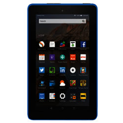 Amazon Fire 7 Tablet, Quad-core, Fire OS, 7, Wi-Fi, 8GB, Black Blue
